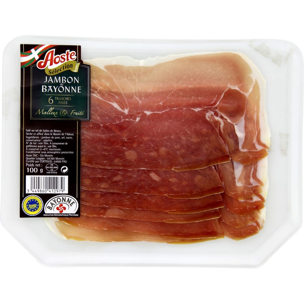 Jambon bayonne tranché