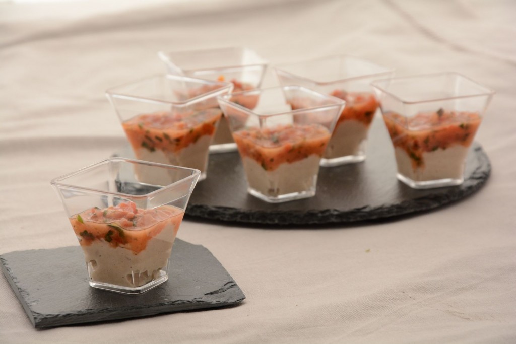 Verrine tartare de tomates et thon