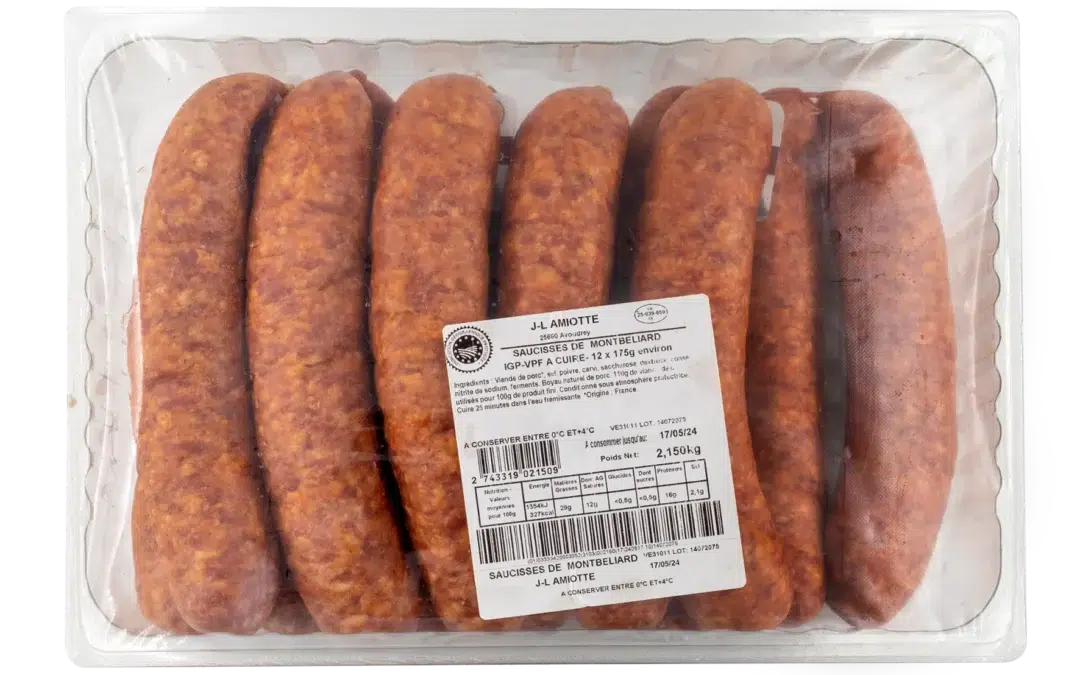 Saucisse Monbeliard IGP X 12